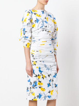 Ferragamo ruched floral print dress