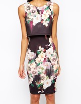 Thumbnail for your product : Lipsy 2 in 1 Floral Printed Body-Conscious Dress