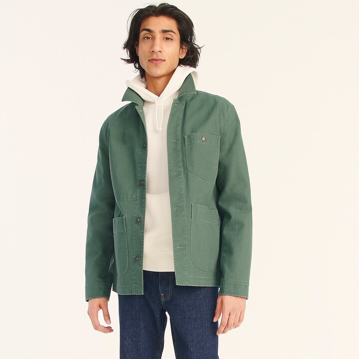 green canvas jacket