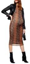 Thumbnail for your product : Topshop MATERNITY Snake Print Turtleneck Dress
