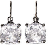 Bottega Veneta - Oxidized Silver Cubic Zirconia Earrings - one size