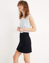 Thumbnail for your product : Madewell Stretch Denim Straight Mini Skirt in Black Frost: Button-Front Edition