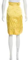 Thumbnail for your product : Nina Ricci Belted Silk Skirt