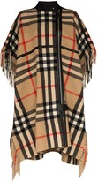 Thumbnail for your product : Burberry Leather Piped Checked Cape