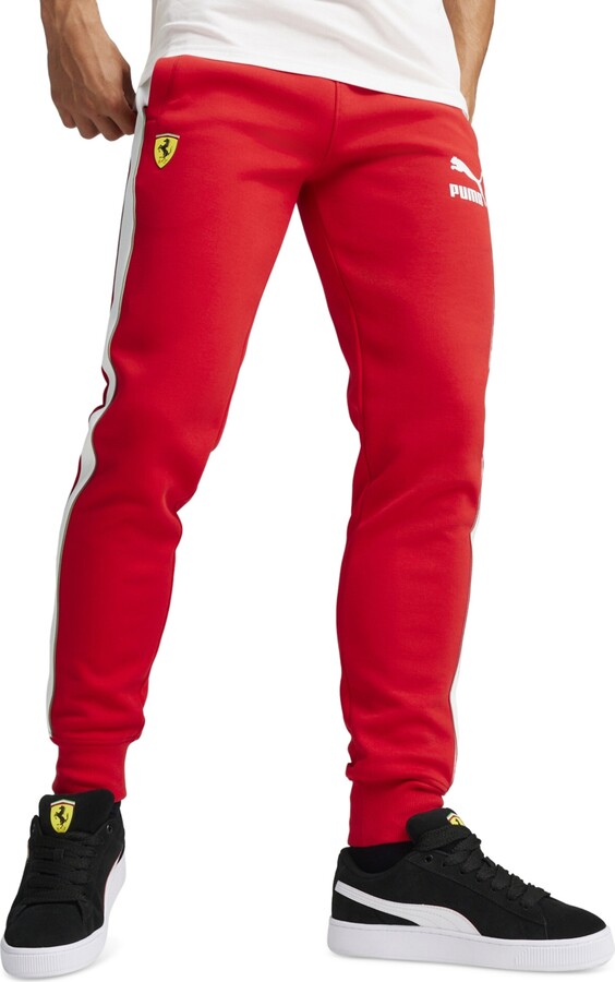 Puma Apparel Scuderia Ferrari Men\u0026#039;s T7 Track Pants PUMA Motorsport Men Scuderia  Ferrari Race MT7 Mid-Rise Joggers