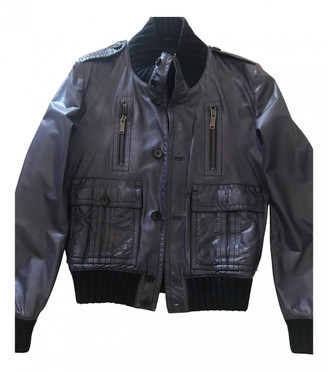 gucci blue leather jacket