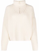 Thumbnail for your product : BA&SH Beltan spread-collar knitted jumper
