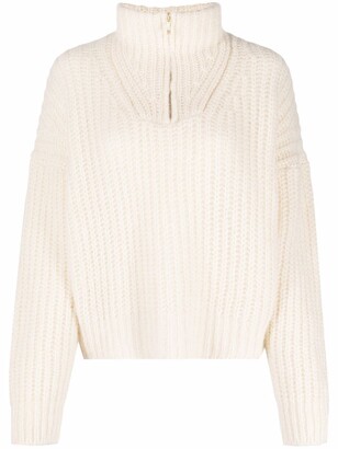 BA&SH Beltan spread-collar knitted jumper