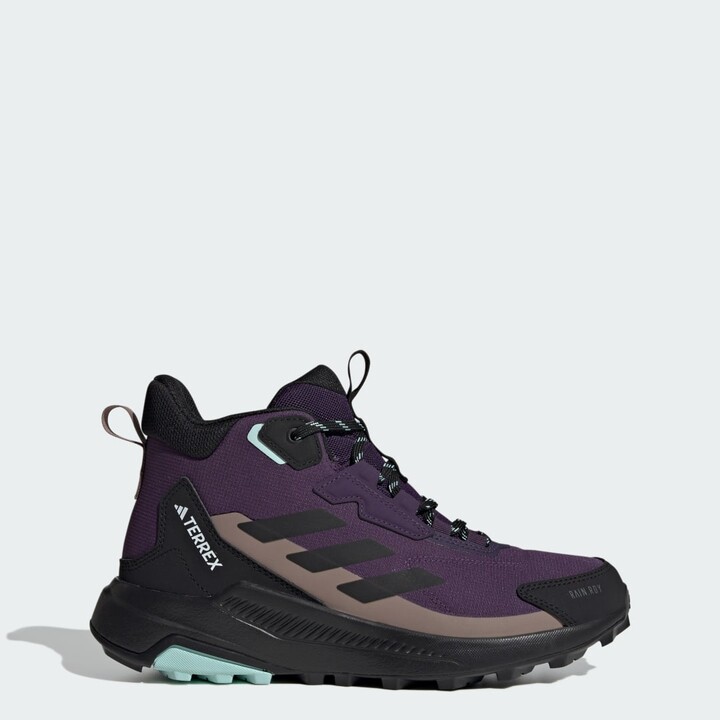 adidas Terrex Anylander Mid Rain.Rdy Hiking Shoes Aurora Plum 5 Womens
