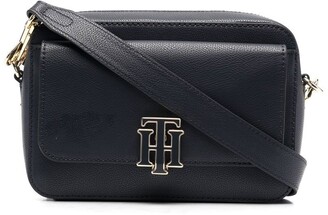 Tommy Hilfiger Logo-Plaque Faux-Leather Crossbody Bag - ShopStyle