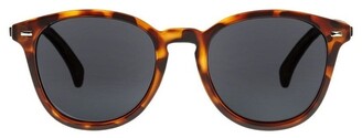 Le Specs Bandwagon Tortoise Round Sunglasses 1502122