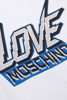 Thumbnail for your product : Love Moschino Crystal-embellished Printed Cotton-jersey T-shirt