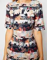 Thumbnail for your product : ASOS Wiggle Dress in Paisley Print Scuba