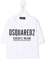 Thumbnail for your product : DSQUARED2 Kids logo-print cotton T-shirt