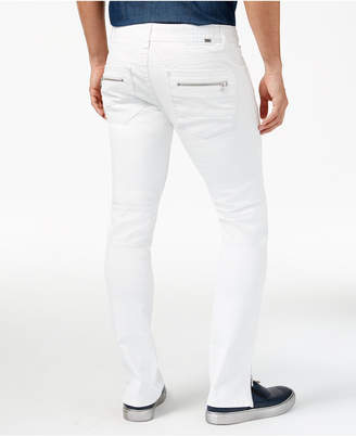 INC International Concepts Men's Moto White Wash Skinny Jeans, Only at Macy's