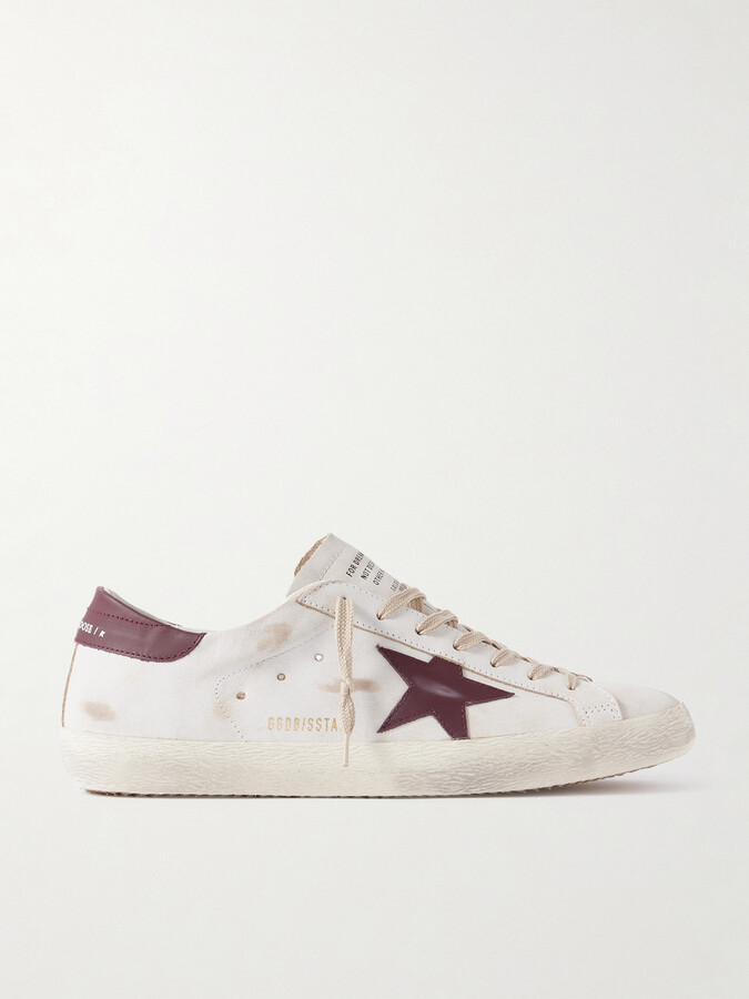Golden Goose Super-Star Distressed Leather Sneakers