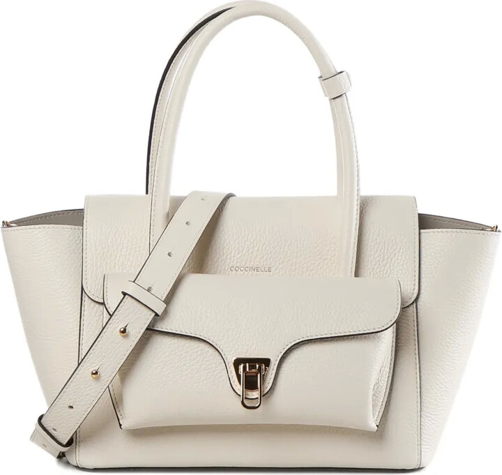 Coccinelle Double Beat flap-pocket leather tote bag