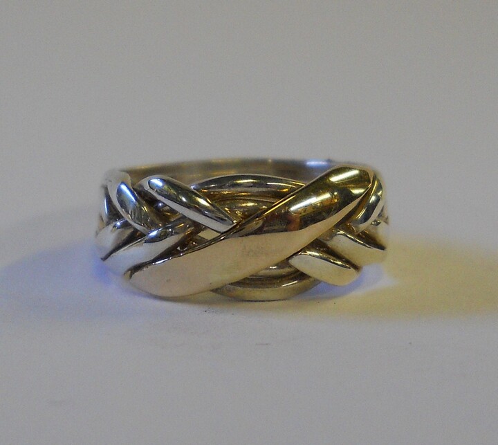 Etsy Handcrafted Ladies 6 Band Puzzle Ring Style 10Ks6Wbd