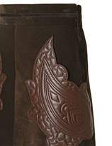 Thumbnail for your product : Chloé Suede Skirt W/ Quilted Leather Patches