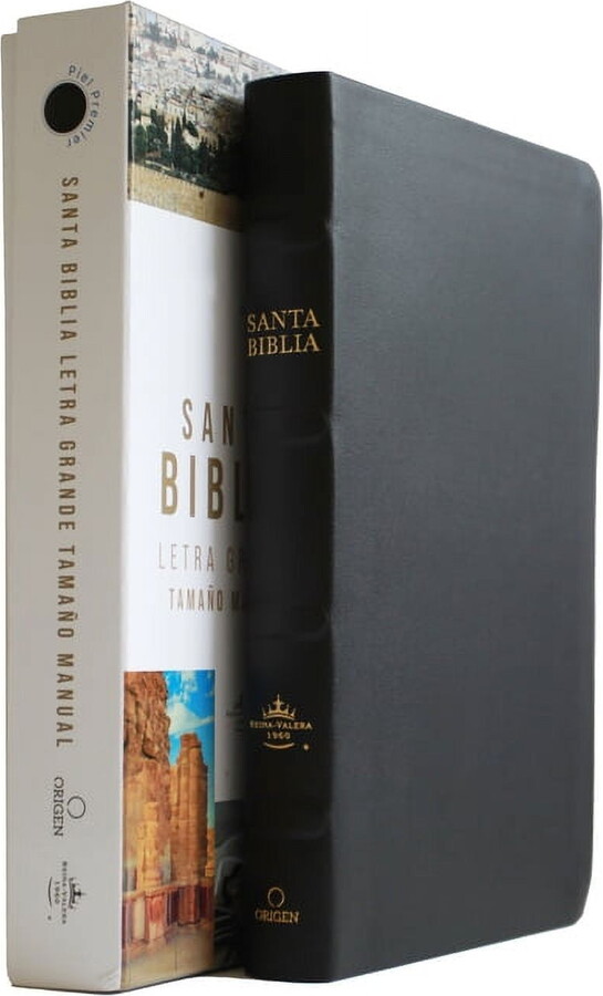 Biblia Rvr 1960 Letra Grande Tamaño Manual, Piel Premier Negro / Spanish Bible Rvr 1960 Handy Size Large Print Bonded Le, (Paperback)