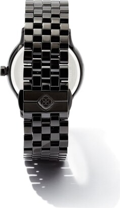 Kendra Scott Alex Black Stainless Steel 35mm Watch in Black Mother-of-Pearl