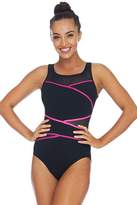 Thumbnail for your product : Poolproof Mesh Taped High Neck One Piece