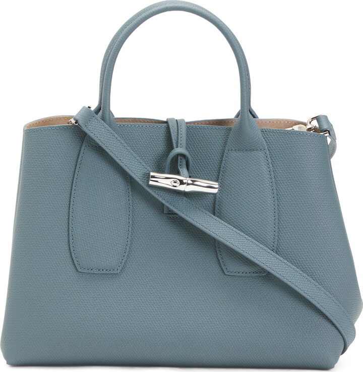 Longchamp Leather Roseau Satchel - ShopStyle Shoulder Bags