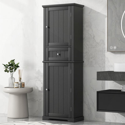 Rosecliff Heights Bathroom Cabinet, Tall Bathroom Storage Cabinet, Freestanding Storage Cabinet With Drawer And Adjustable Shelf, MDF Board With Painted Finish