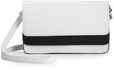 Thumbnail for your product : Neiman Marcus Zander Colorblock Accordion Leather Clutch, White/Black