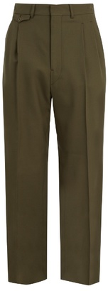 Lemaire Front-pleat mid-rise straight-leg wool trousers