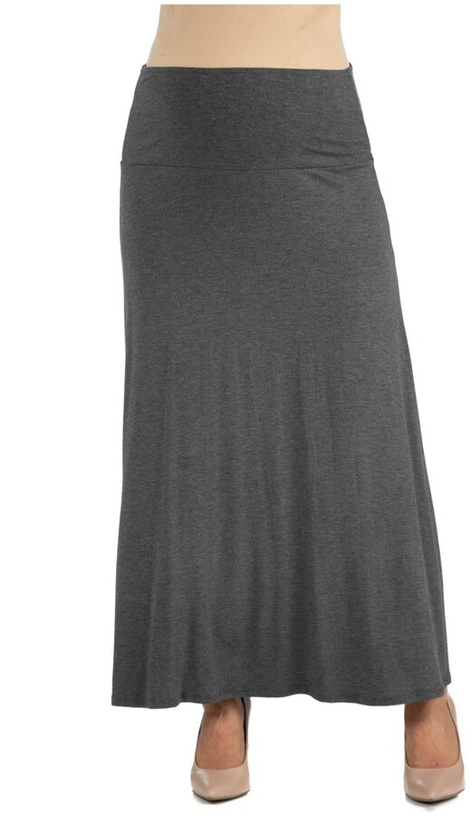 gray high waist skirt