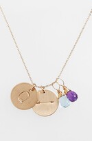 Thumbnail for your product : Nashelle Quartz Initial & Arrow 14k Gold Fill Disc Necklace