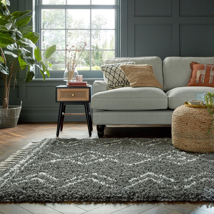 Dunelm Carina Berber Rug Grey ShopStyle