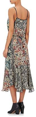 Gary Graham Women's Mixed-Floral Silk Slip Dress