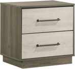 Latitude Run Gem Modern Style 2-Drawer Night Stand Made With Wood In Beige & Brown