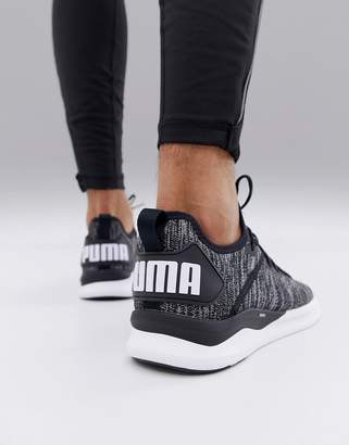 Puma Training Ignite flash evoknit sneakers in black 190508-02