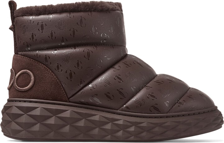 Jimmy Choo Xan Calfskin-Shearling Snow Boots