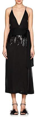 Victoria Beckham Women's Sequined Silk Chiffon Midi-Dress - Black