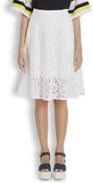 Thumbnail for your product : MSGM White lace A-line skirt