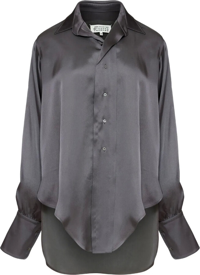 Maison Margiela Long-Sleeved Satin Shirt