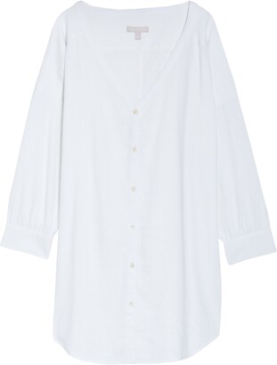 Chelsea28 Oversize Linen Blend Cover-Up Shirt