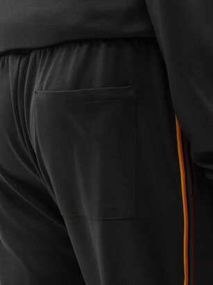 Paul Smith Side-stripe Wool-jersey Track Pants - Dark Khaki