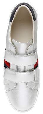 Gucci LEATHER STRAP SNEAKERS
