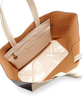 Thumbnail for your product : Neiman Marcus North-South Colorblock Tote Bag, Black/White