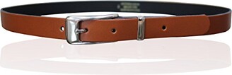 zack-hunter Ladies Skinny Leather Belts Womens Girls Belts Chrome Keeper Made In England (Small