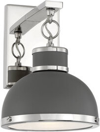 Breakwater Bay Krum 1 - Light Dimmable Silver Armed Sconce