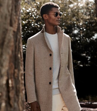 checkered overcoat mens