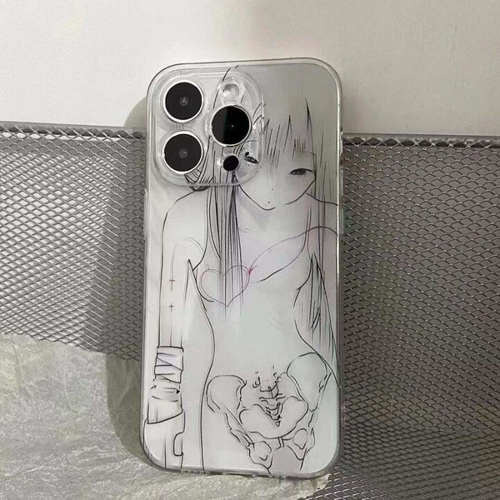 JoyKiworld Luxury Anime Girl Angel Phone Case for IPhone 16 15 14 12 11 Pro Max 13 Mini XR XS X 7 8 Plus Soft TPU Silicone Phone Cover Y2K