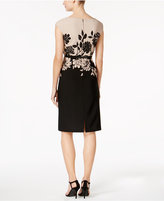 Thumbnail for your product : Connected Petite Printed Belted Sheath Dress