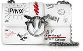 Thumbnail for your product : Pinko White Mini Love Graffiti Shoulder Bag